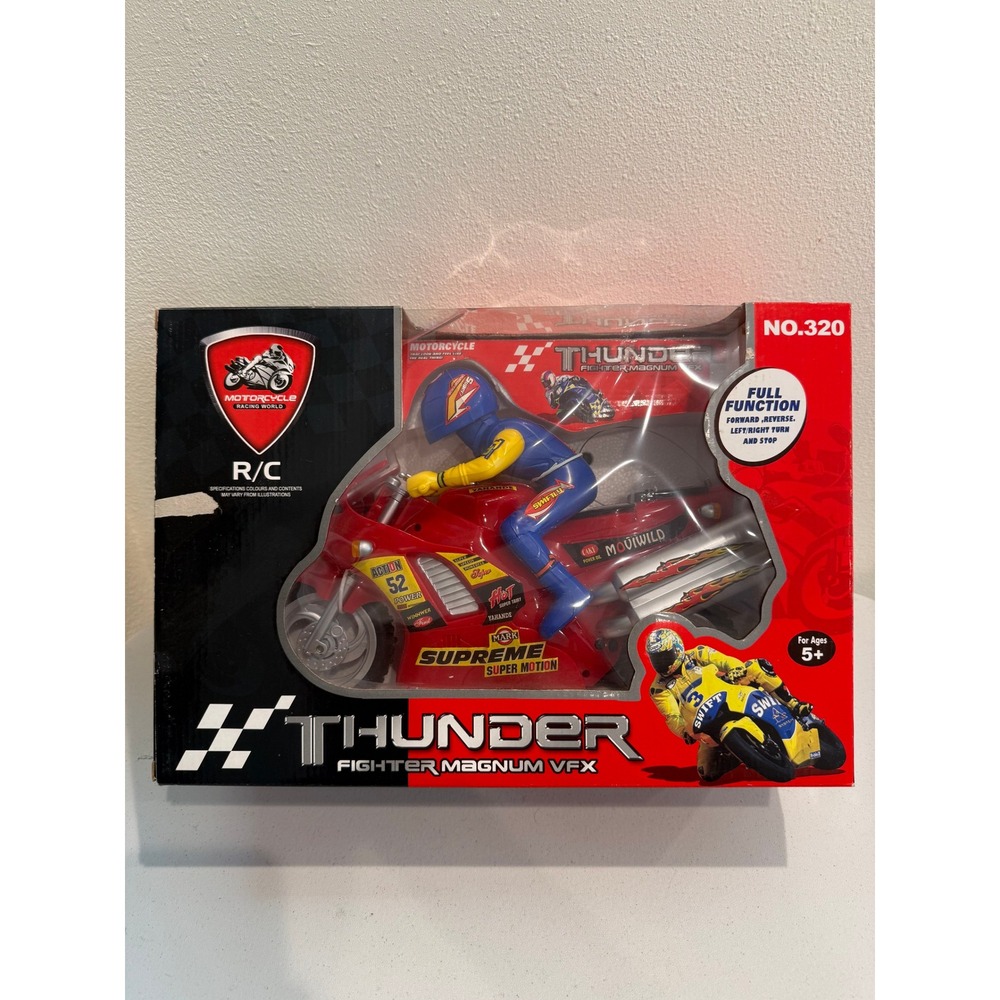 Thunder Fighter Magnum VFX RC‎ Motorcycle Red Racing Sport Bike No. 320 New